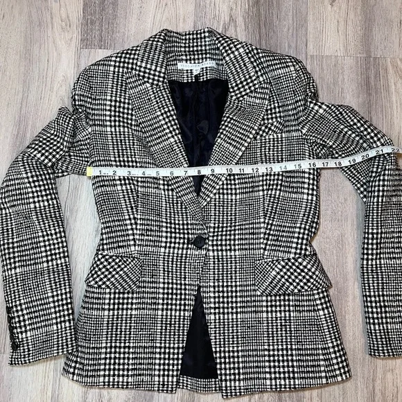 Veronica Beard Rhett Dickey Jacket Grey Plaid Blazer Size 4 Rerailed 695 - Picture 7 of 15